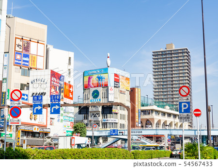 Scenery in front of the station Oji Station 54567433