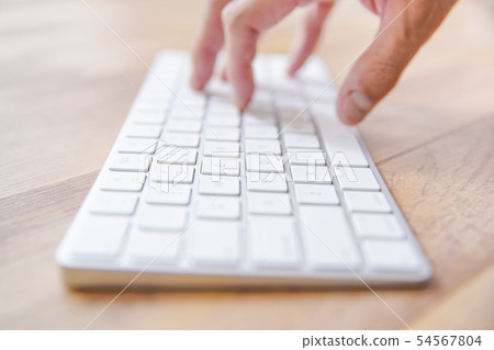 Keyboard and hand Keyboard and hand 54567804
