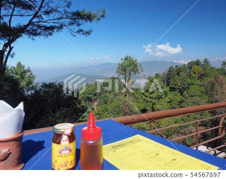 從Nagarkot加德滿都盆地/喜馬拉雅山Nagarkot的看法 54567897