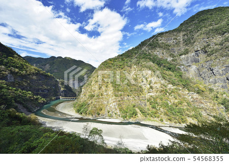 Dam construction landscape 54568355