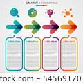 Vector arrows 4 steps timeline infographics 54569170