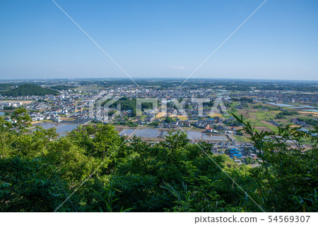 來自Koshoji寺的Iwafuneyama Iwaki-cho，Tochigi City Panorama 54569307