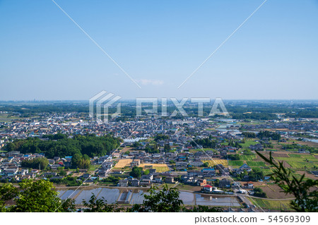 來自Koshoji寺的Iwafuneyama Iwaki-cho，Tochigi City Panorama 54569309