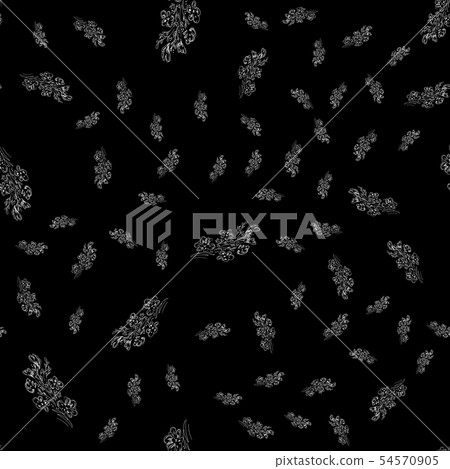 Seamless pattern with wildflowers on black - Stock Illustration ...