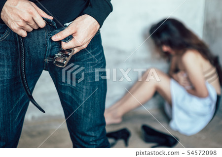 Theif raped woman. 54572098