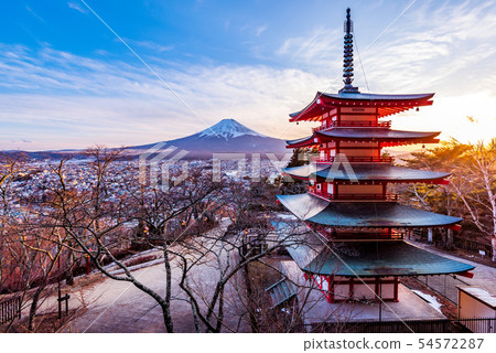 Fuji Mountain.Chureito Pagoda Temple at Kawaguchi, Fuji Mountain.Chureito Pagoda Temple at Kawaguchi, 54572287