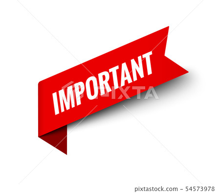 Important notice attention banner information. Careful alert sign. Important notice sticker 54573978