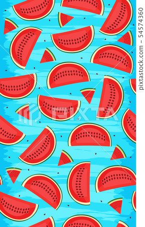 Seamless pattern with watermelons, slice of Seamless pattern with watermelons, slice of 54574360