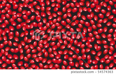 Seamless fruit pomegranate seeds scattered on Seamless fruit pomegranate seeds scattered on 54574363