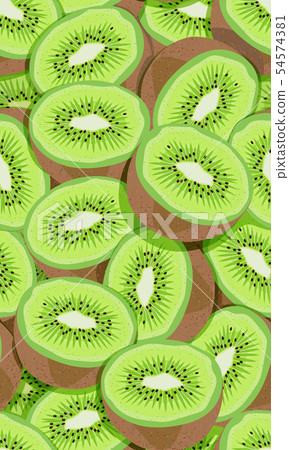 Seamless pattern fruit kiwi overlapping with Seamless pattern fruit kiwi overlapping with 54574381