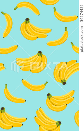Banana seamless pattern, Bunch of ripe bananas on Banana seamless pattern, Bunch of ripe bananas on 54574423