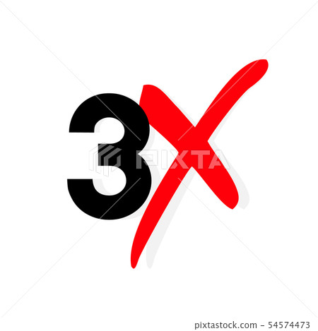 3x logo icon. X3 text letter, double faster logotype symbol 3x logo icon. X3 text letter, double faster logotype symbol 54574473