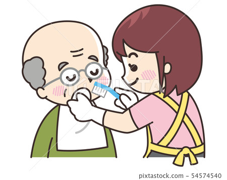 照顧者婦女給年長人的口腔關心 54574540