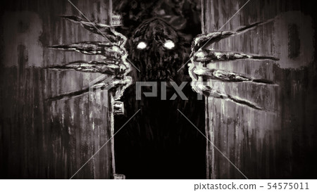 Enraged zombie monster opens bunker doors and 54575011
