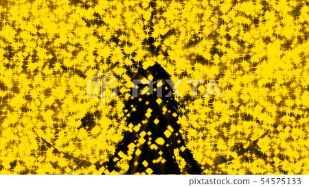 Black silhouette woman warrior with two raised 54575133
