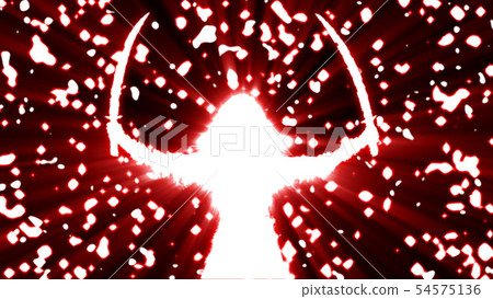 Shining warrior girl white silhouette with two Shining warrior girl white silhouette with two 54575136