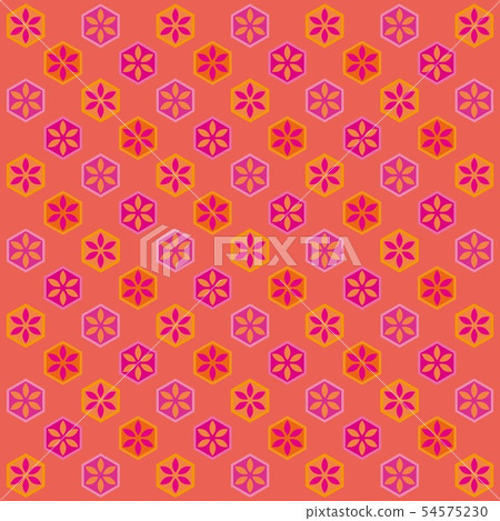 Hexagon flower pattern - Stock Illustration [54575230] - PIXTA