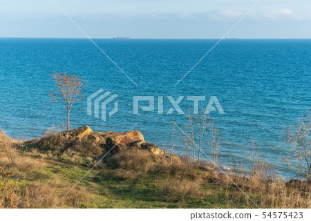 Deserted Black Sea Coast on a Fall Day 54575423