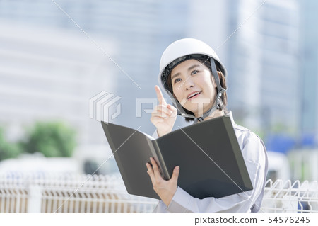 Female worker field supervisor work clothes 54576245