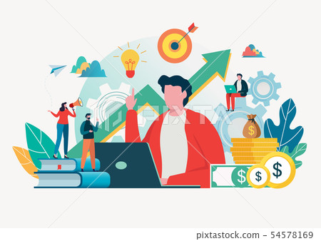 Business people create idea to success. Teamwork Business people create idea to success. Teamwork 54578169