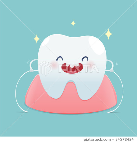Brushing teeth flossing, Dental floss, 54578484