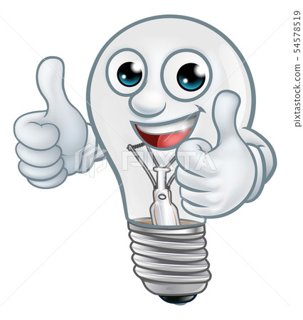 Light Bulb Cartoon Character Lightbulb Mascot 54578519