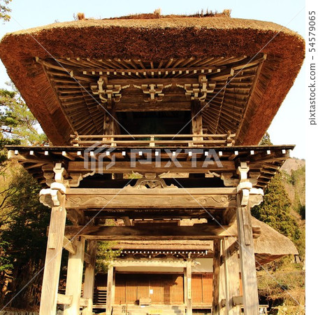 Meizenji寺，白川鄉，重要文化財產，鐘樓門 54579065