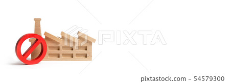 The red sign is NO and the plant or factory. The red sign is NO and the plant or factory. 54579300