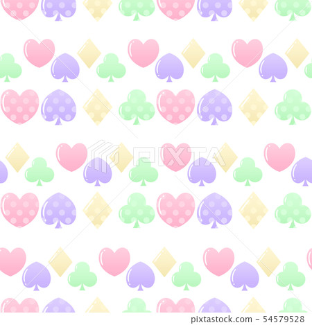 撲克牌無縫模式水平線柔和點 54579528