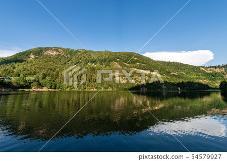 Lona Lases lake and Italian Alps - Trentino Italy Lona Lases lake and Italian Alps - Trentino Italy 54579927