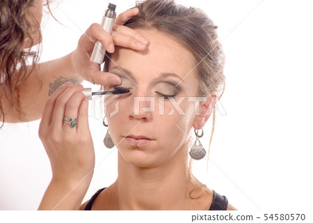 pretty young woman is make up pretty young woman is make up 54580570