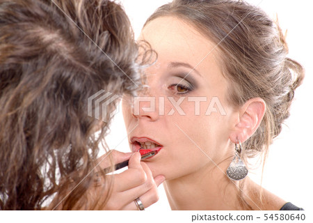 pretty young woman is make up pretty young woman is make up 54580640