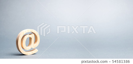 Email icon on gray background. internet Email icon on gray background. internet 54581386