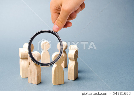 people stand in a circle on a gray background people stand in a circle on a gray background 54581693