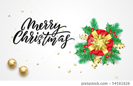 Merry Christmas calligraphy lettering and Xmas Merry Christmas calligraphy lettering and Xmas 54581826