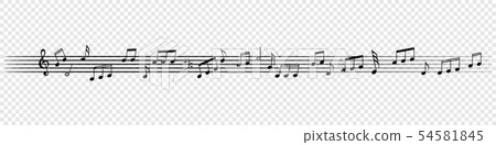 Music notes staff pattern for musical design 54581845