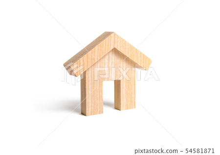 Wooden house on a white background. Wooden house on a white background. 54581871