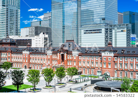 Tokyo Station Marunouchi mouth Station front view Tokyo Station Marunouchi mouth Station front view 54583322