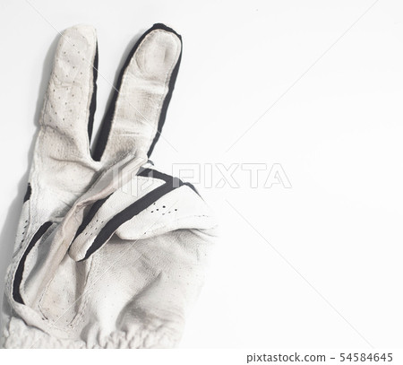 fighting golf glove with the victory sign in the fighting golf glove with the victory sign in the 54584645