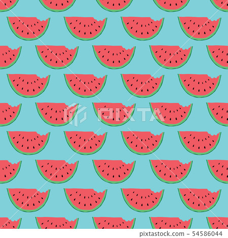 Watermelon Seamless Pattern hand drawn. Vector Watermelon Seamless Pattern hand drawn. Vector 54586044