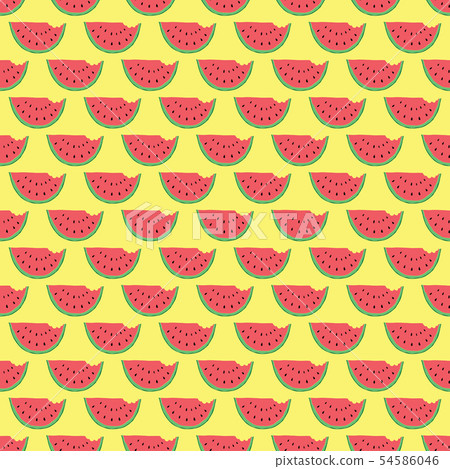 Watermelon Seamless Pattern hand drawn. Vector Watermelon Seamless Pattern hand drawn. Vector 54586046