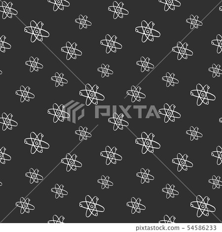 Atom symbol Seamless Pattern hand drawn. Vector - Stock Illustration ...