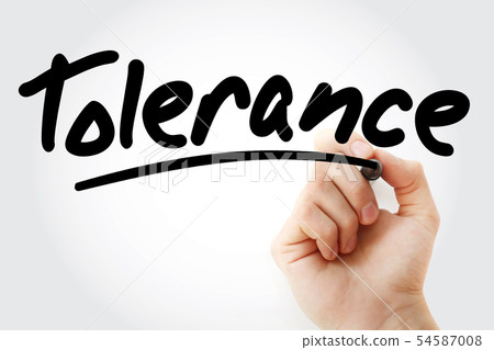 Tolerance text with marker 54587008