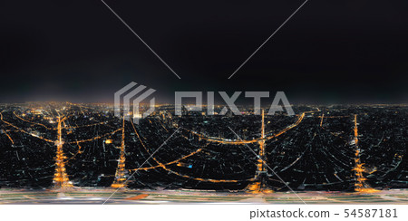 360 panorama by 180 degrees angle seamless 54587181