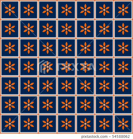 Lattice flower pattern Lattice flower pattern 54588062