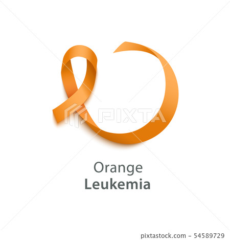Vector Orange ribbon as symbol of Animal Abuse, leukemia awareness, kidney cancer association Vector Orange ribbon as symbol of Animal Abuse, leukemia awareness, kidney cancer association 54589729