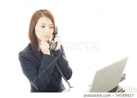 Bizarre facial expression business woman Bizarre facial expression business woman 54589927
