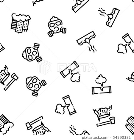 Pollution of Nature Vector Seamless Pattern 54590381