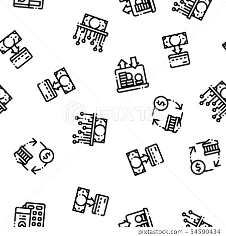 Online Transactions Vector Seamless Pattern 54590434