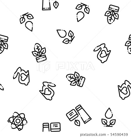 Organic Cosmetics Vector Seamless Pattern 54590439